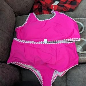 Hot pink two piece bikini